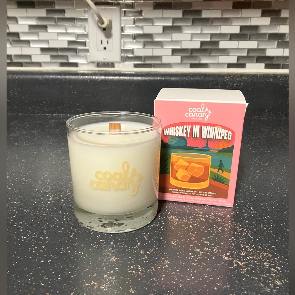 Coal and canary candle